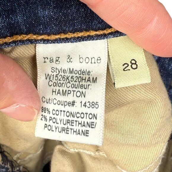 |EUC| RAG & BONE Denim Cropped Asymmetrical Hem Jeans - Picture 7 of 9